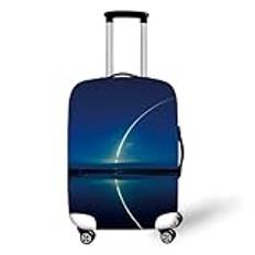 Elastisk repfri bagageskyddskåpa dragkedja passar för 46 – 81 cm väska resväska överdrag vagnöverdrag resetillbehör 3D galaxer universum planeter tryck, Mönster 5, S (18"-21" luggage)