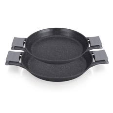 Paella Pan set - Die Cast- Non Stick Marble Coated - 2pcs - 32cm & 36cm - Oven Safe Proofed - Royalty Line