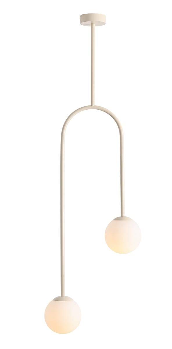 Nave 2 metallkrämfärgad taklampa