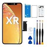 DTD Skärm för iPhone XR LCD-skärm ersättning 6,1 tum pekskärm Digitizer iPhone XR ram montering reparation verktyg med modell A1984 A2105 A2106 A2107 A2108