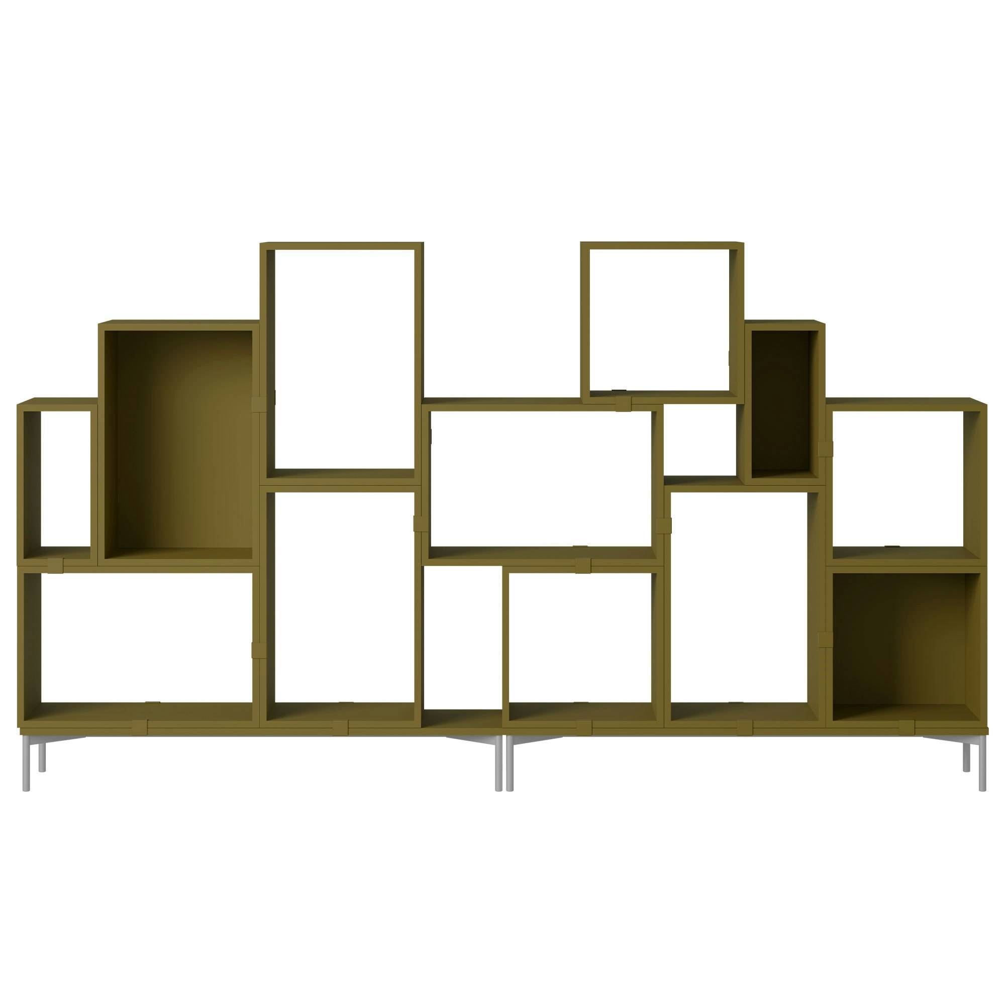 Muuto - Stacked Configuration 3 Bokhylla - Mörkgrön