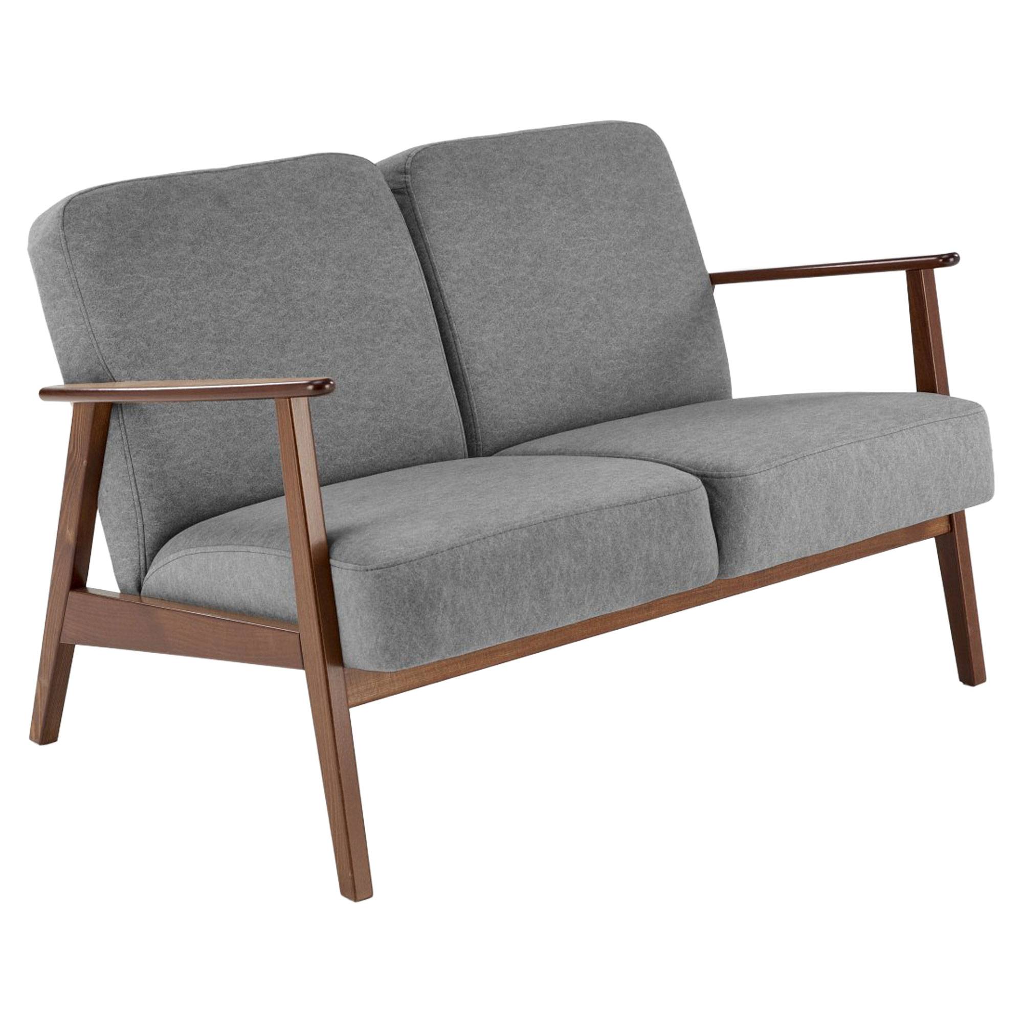 Soffa Genox Grå, Mörk valnöt 77x120 cm