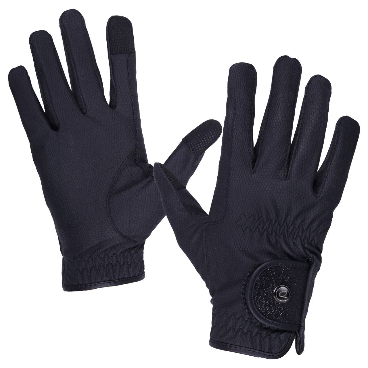 QHP Glitz ridehandsker - sort - S