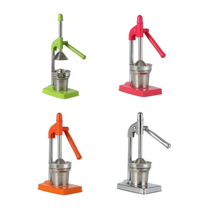 304 Rostfritt Stål Citruspressar Handdriven Juicepress Bekväm Kontorsjuicingverktyg Utomhuspicknick Juicingverktyg silver