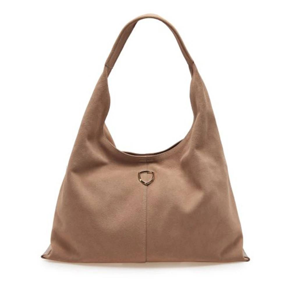 Blauer NUD Læder Tote Taske - Tasker - Dame - Beige - ONE SIZE - Læder