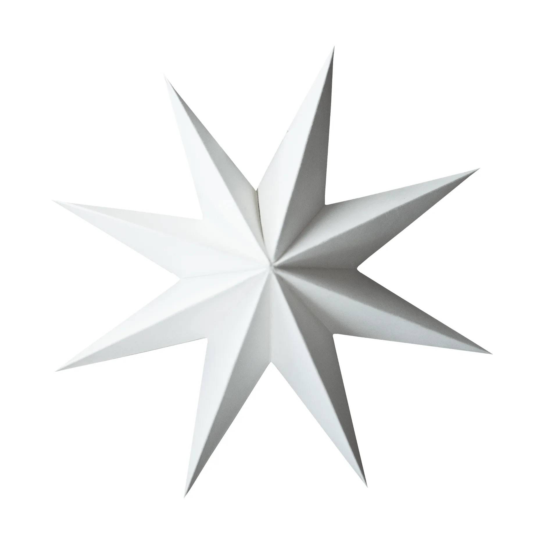 DBKD Paper winter star dekorationshänge White, medium, Ø14 cm