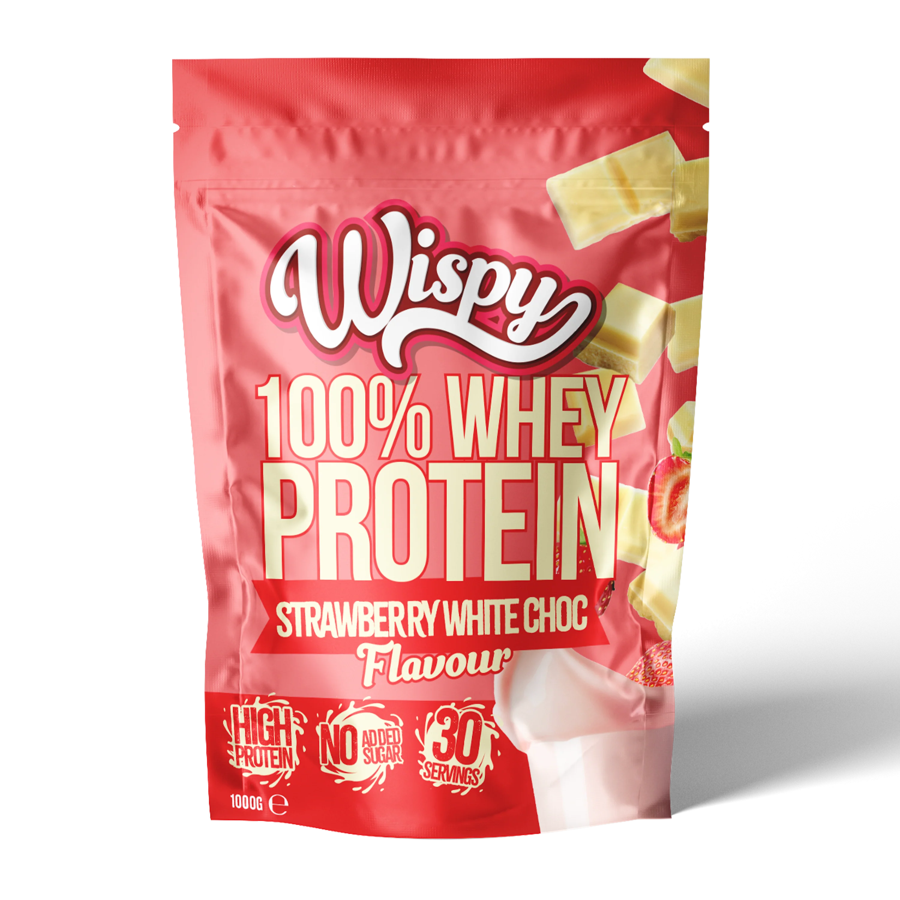 Wispy 100% Whey Protein (1000g) - Strawberry White Chocolate