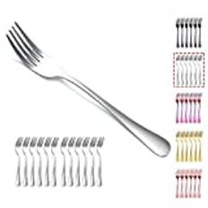 Kyraton Middagsgaffel 12 stycken, rostfritt stål 20.7 cm gafflar silver, bordsgafflar set med 12