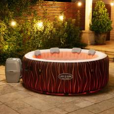 Lay-Z Spa Hollywood Airjet | Bestway uppblåsbart spabad 4-6 personer + Badrumspall