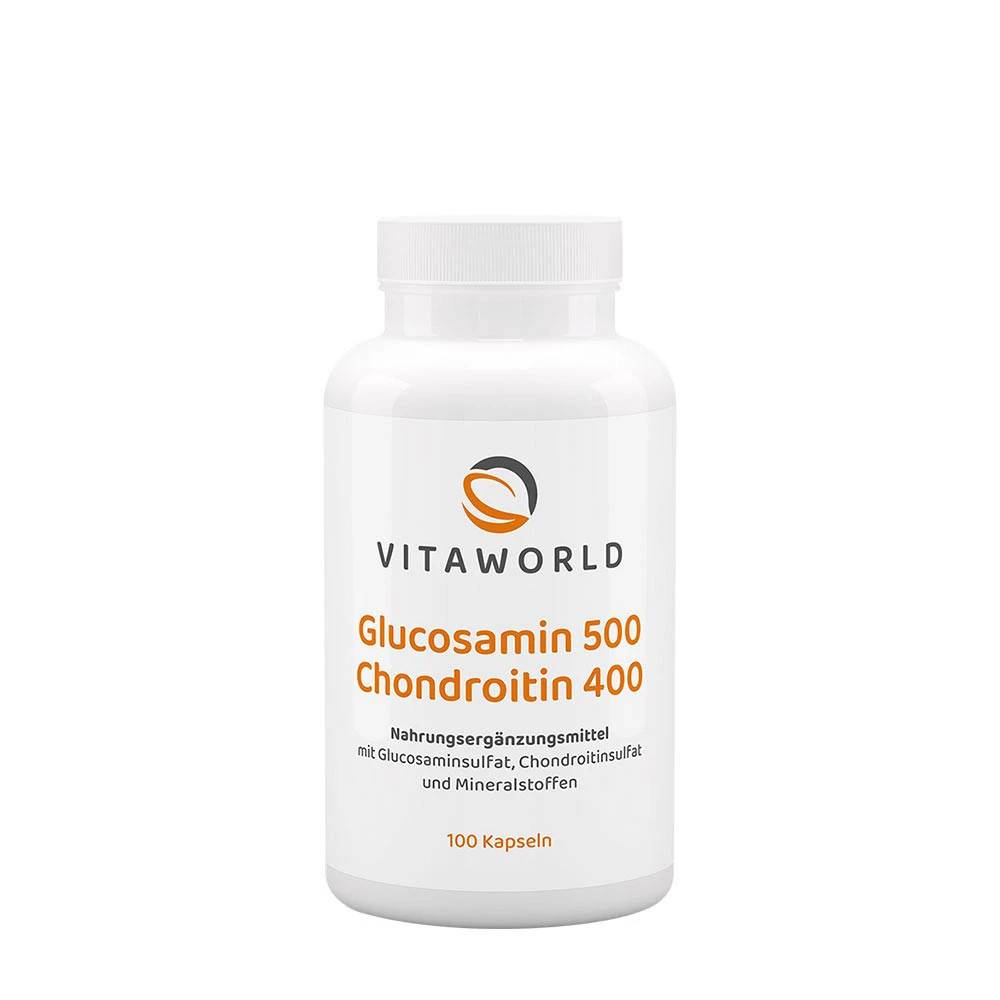 Vitaworld - Glucosamin 500 + Chondroitin 400, 100 kapsler