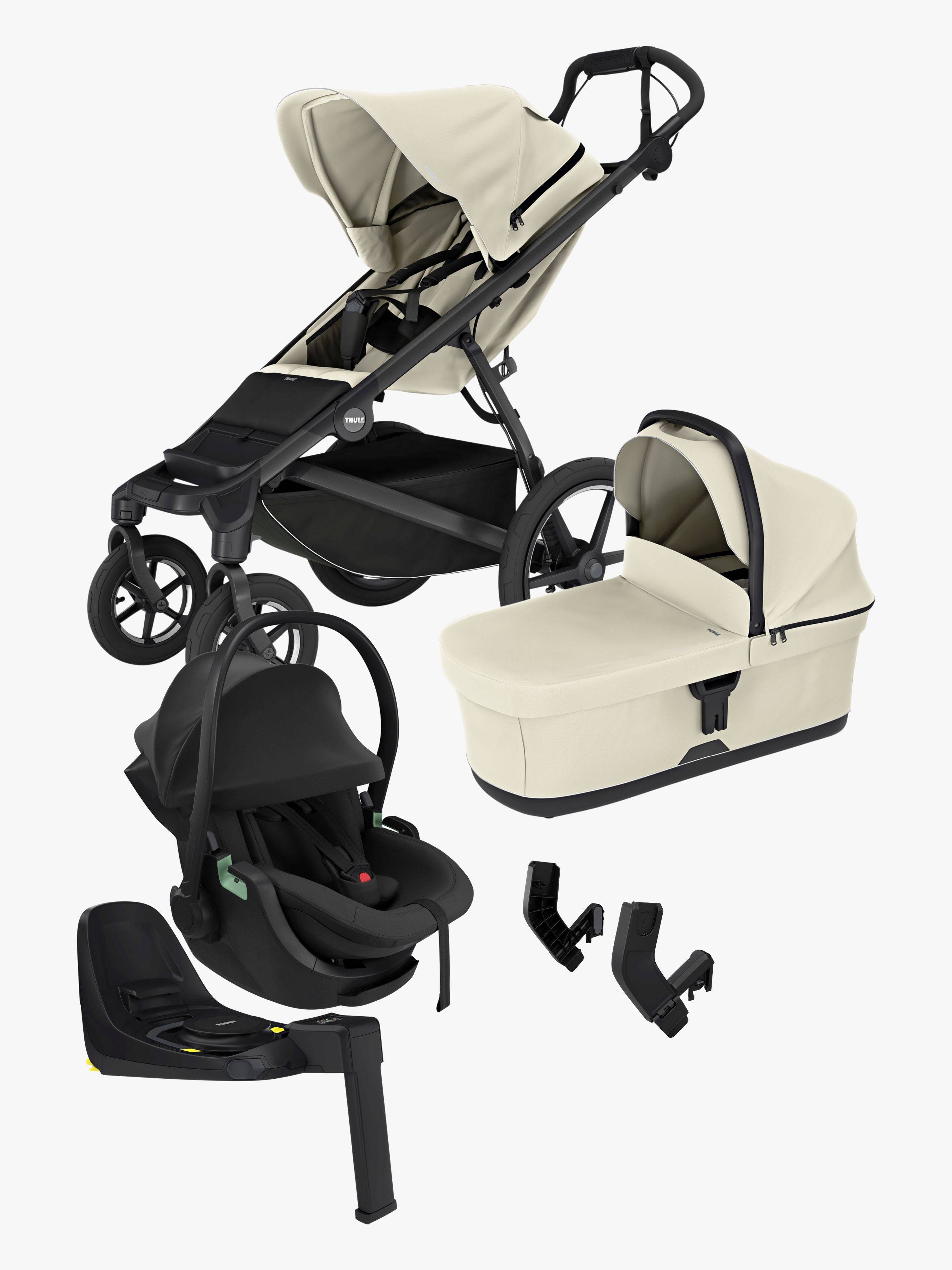 Thule Urban Glide 4 Duovagn inkl. Babyskydd och Bas, Beige