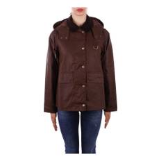 Barbour, Jacka, Dam, Brun, L, Bomull, Avtagbar huva vaxad bomullrock