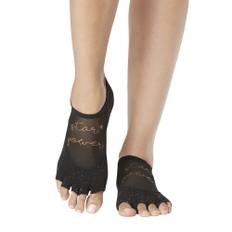 Toesox Womens/Ladies Luna Starpower Half Toe Socks - S / Black