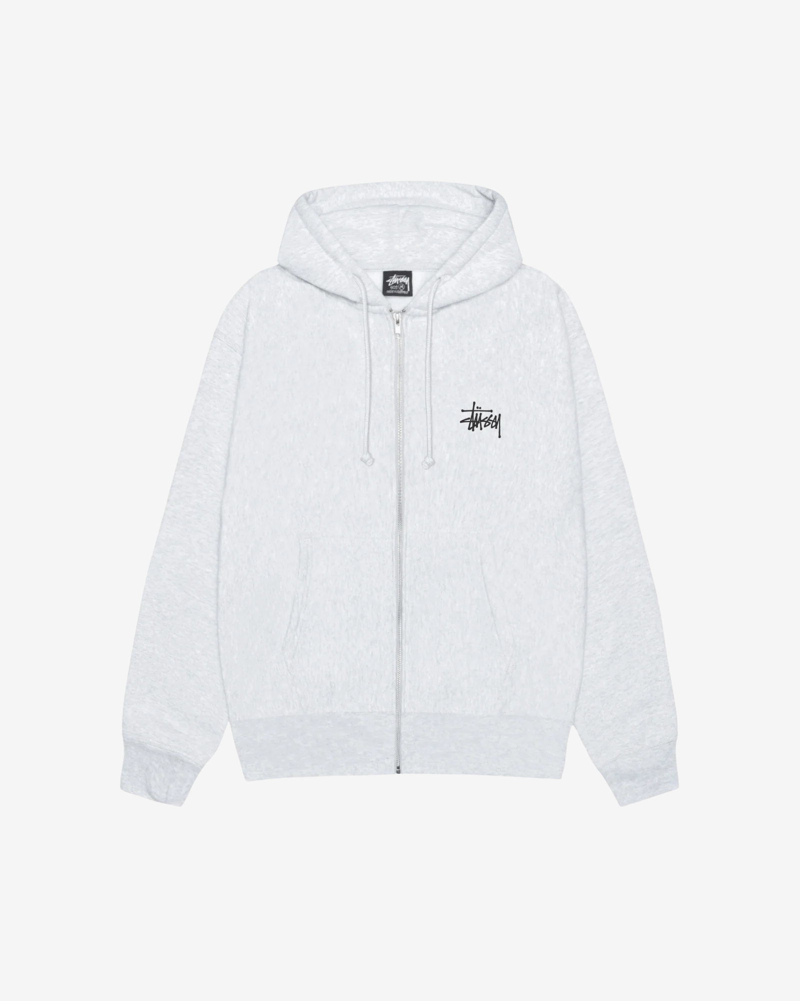 Stüssy Basic Zip Hoodie Grå - Medium (M)