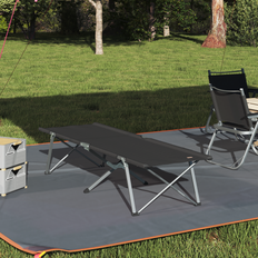 vidaXL Hopfällbar Camping Säng med Bärväska Svart 600D Oxford Fabric