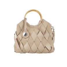Ulrika Design - Western - Beige flätad väska i skinnimitation