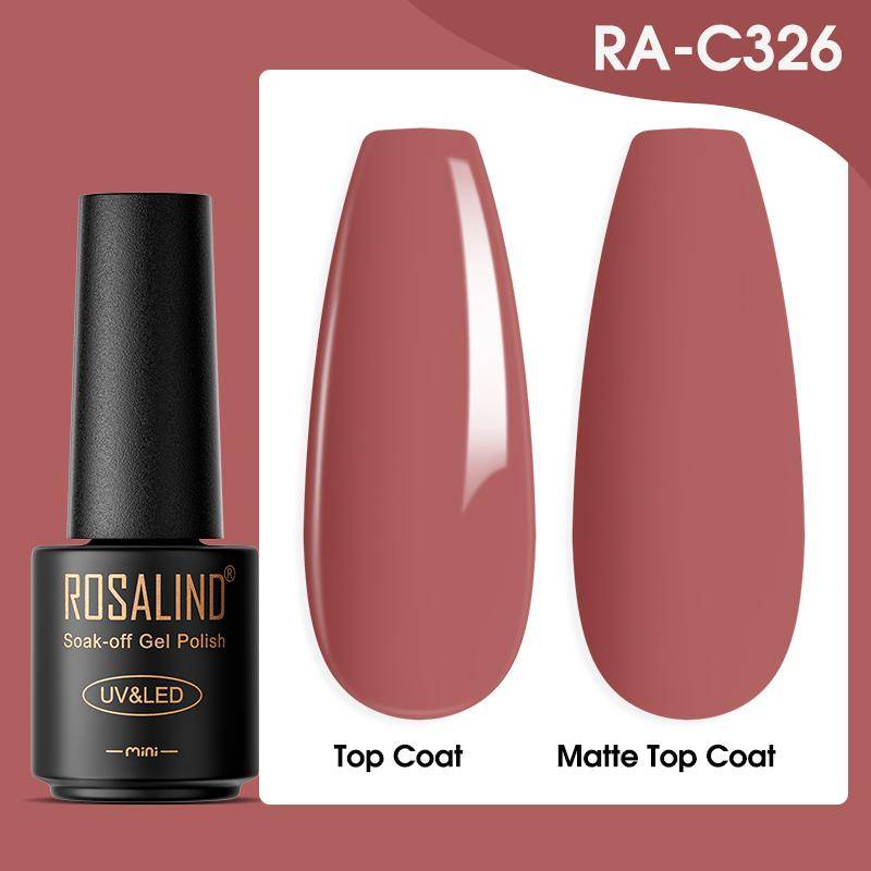 ROSALIND 7ML Gel Nail Polish soak off UV LED lamp Acrylic for False Tips Extension UV Gel Varnish C326
