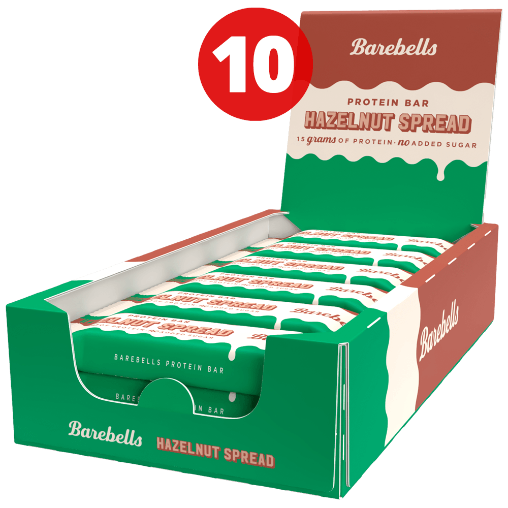Barebells Hazelnut Spread - 10x45g. - Proteinbar.