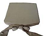 Rosett med kudde högkvalitativ bomull korgvide stolskudde/trädgårdsstolskudde sittdyna 44 x 40 x 5 cm (beige)