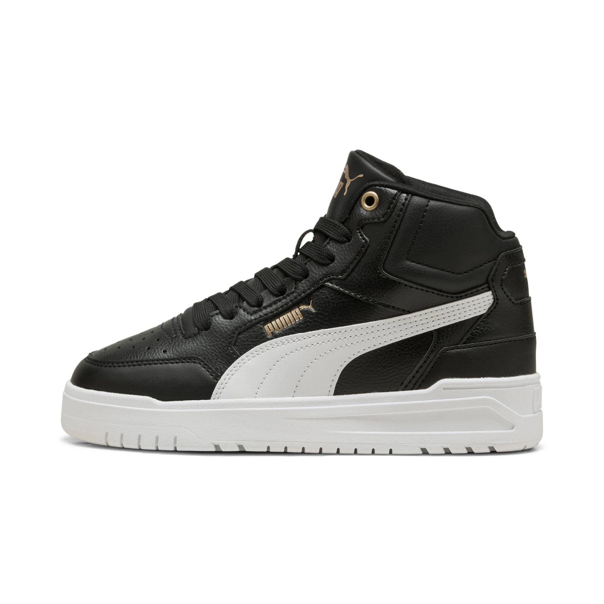 PUMA Shuffle Downtown Mid Sneakers Youth, Shoes, Black/White/Gold, 39
