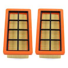 MCHNIC 2x Flachfaltenfilter für Kärcher 6.415-953.0 AD2 Battery AD3 AD4 Premium AD 3.000,AD 3.200 Aschesauger Staubreinigung Staubsauger Filter