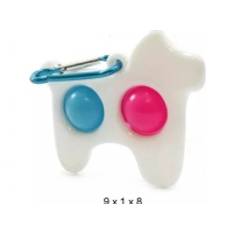 Mocco Bubble Pop It Antistress Sensory / Dog / keychain / White