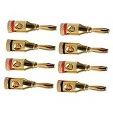 HOMSFOU 8St Högtalarkabelanslutning Audiohögtalare Plugganslutning 4Mm Banana Connector 4Mm Banana Plug Connector Audio Wire Plug Connector