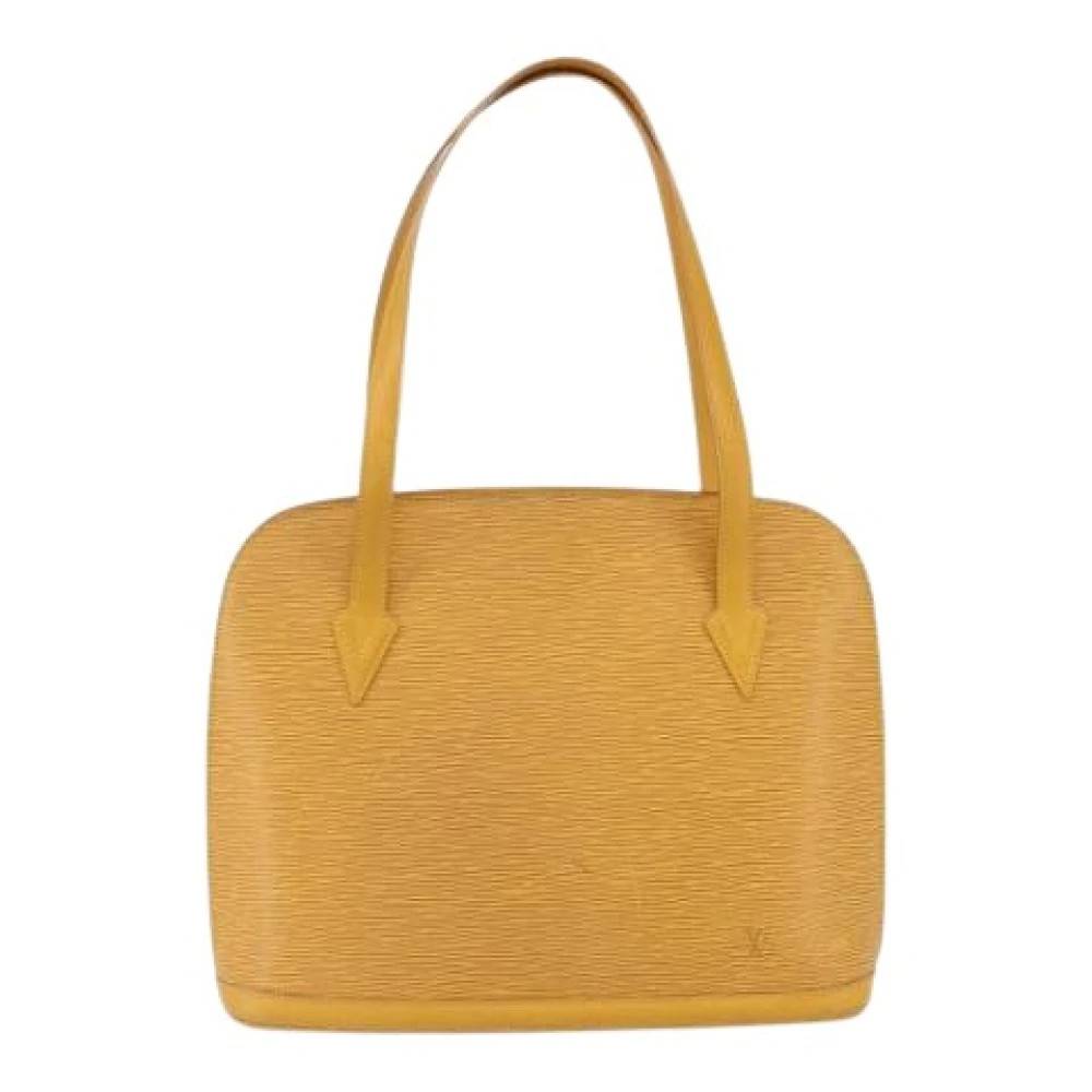 Louis Vuitton Vintage Pre-owned Vintage Læder Håndtaske - Vintage - Dame - Gul - ONE SIZE - Læder