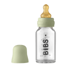 Baby Glass Bottle Complete Set 110ml - Sage - 110ml