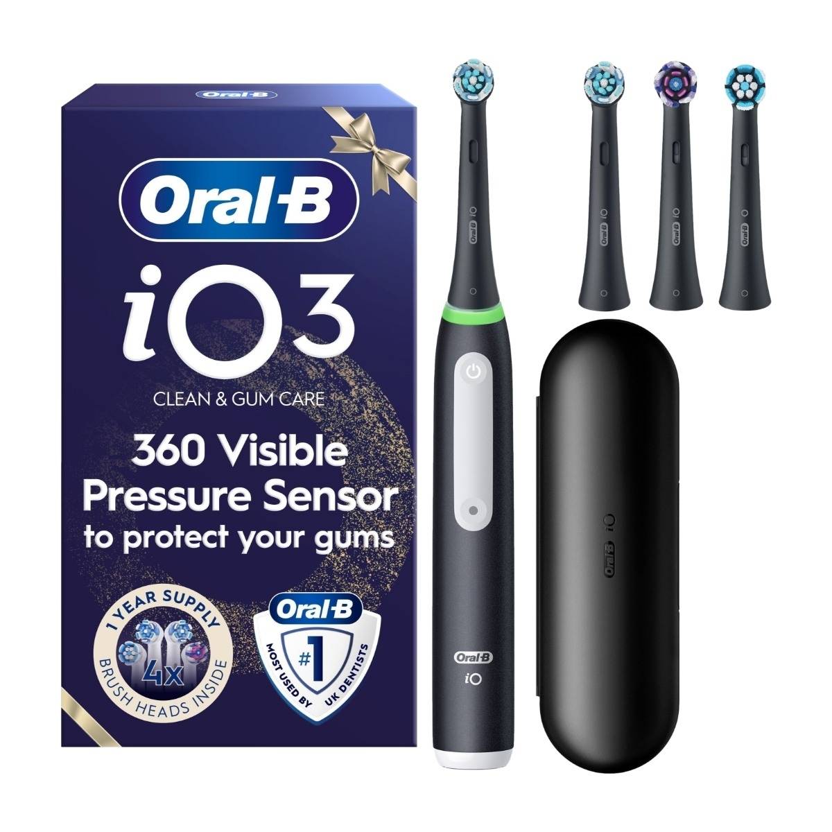 Oral-B iO3 elektrisk tandbørste, sort.