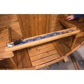 LED Belysning til liggende Tønde Sauna med 8 Leds