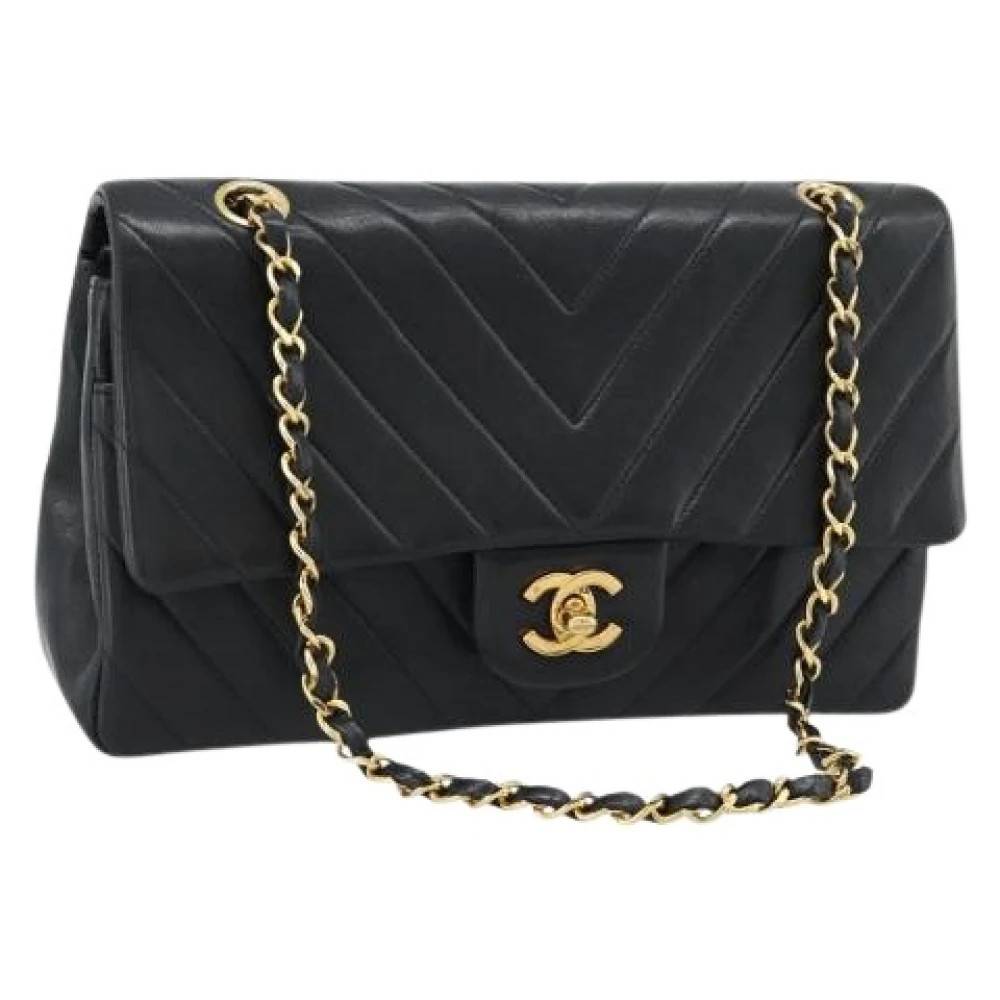 Chanel Vintage Pre-owned Vintage Skuldertaske - Vintage - Dame - Sort - ONE SIZE - Uld