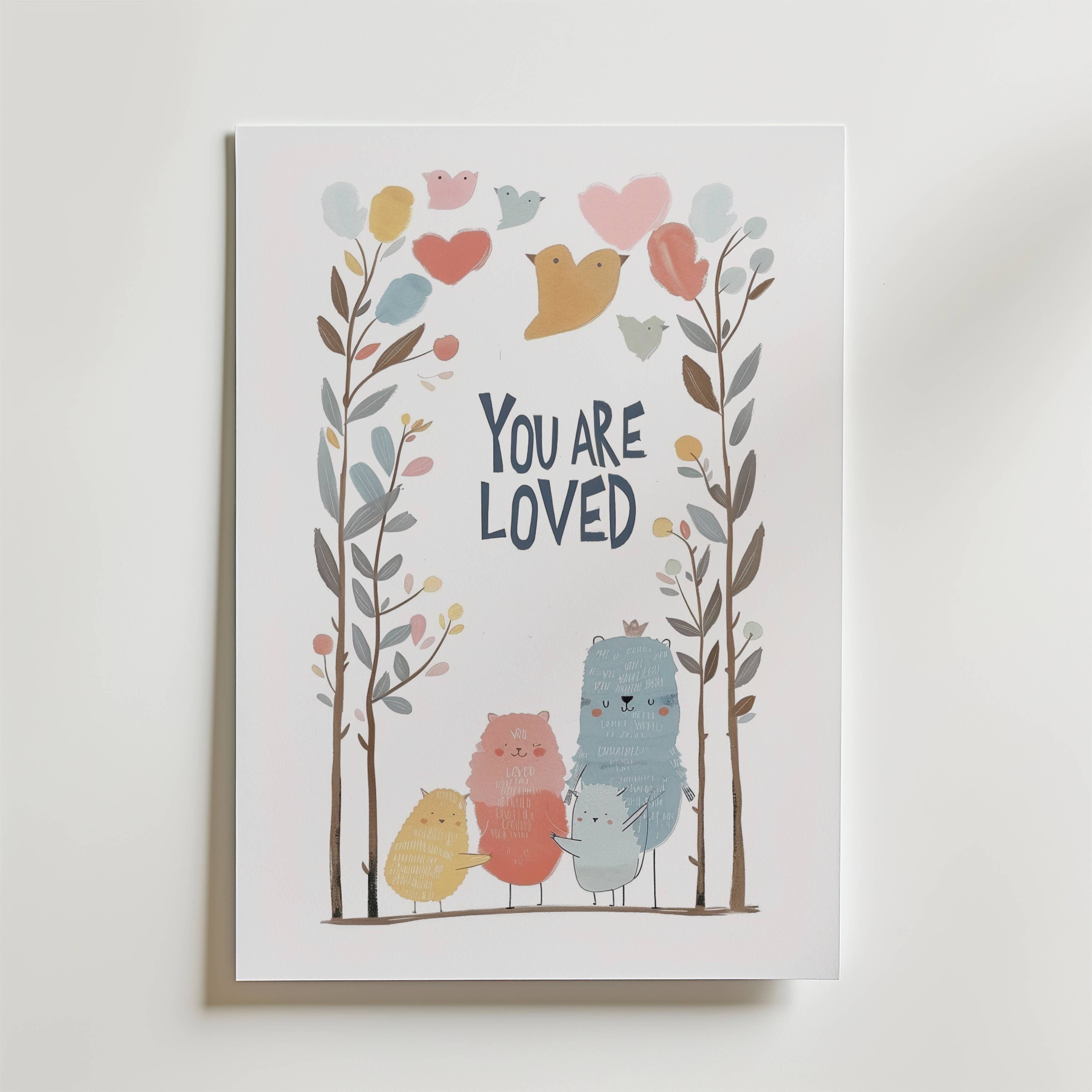 You Are Loved Poster - Premium Canvas 100x140 cm