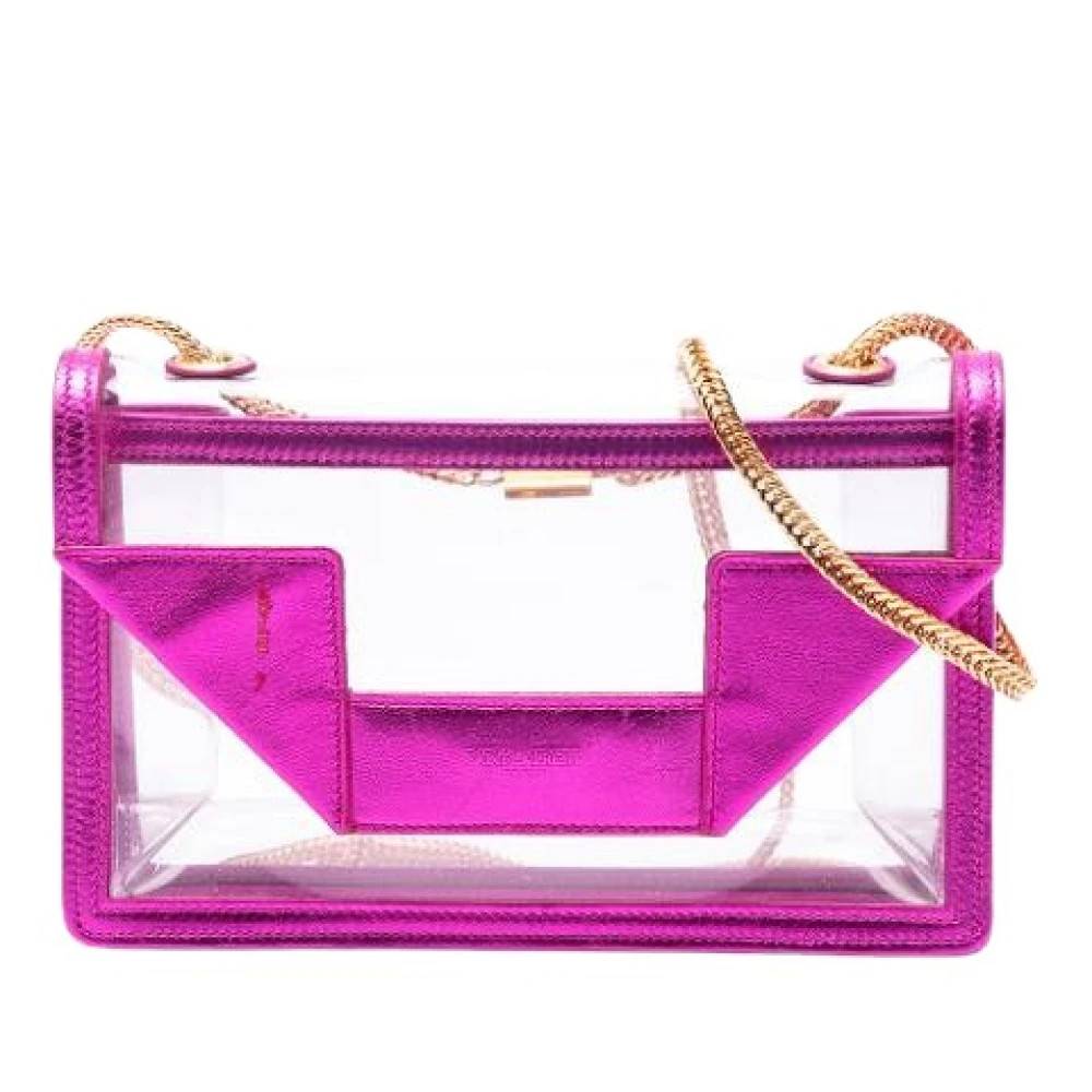Yves Saint Laurent Vintage Pre-owned Vintage Crossbody Bag - Vintage - Dame - Lyserød - ONE SIZE - Uld
