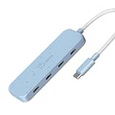 j5create 4-i-1 USB-C till 4-port typ C-hub (miljövänlig), USB-C Hub med 10 Gbps USB-C | Kompatibel med MacBook Pro, MacBook Air, iPad, Mac Mini och andra typ C-enheter och mer (JCH345EC)