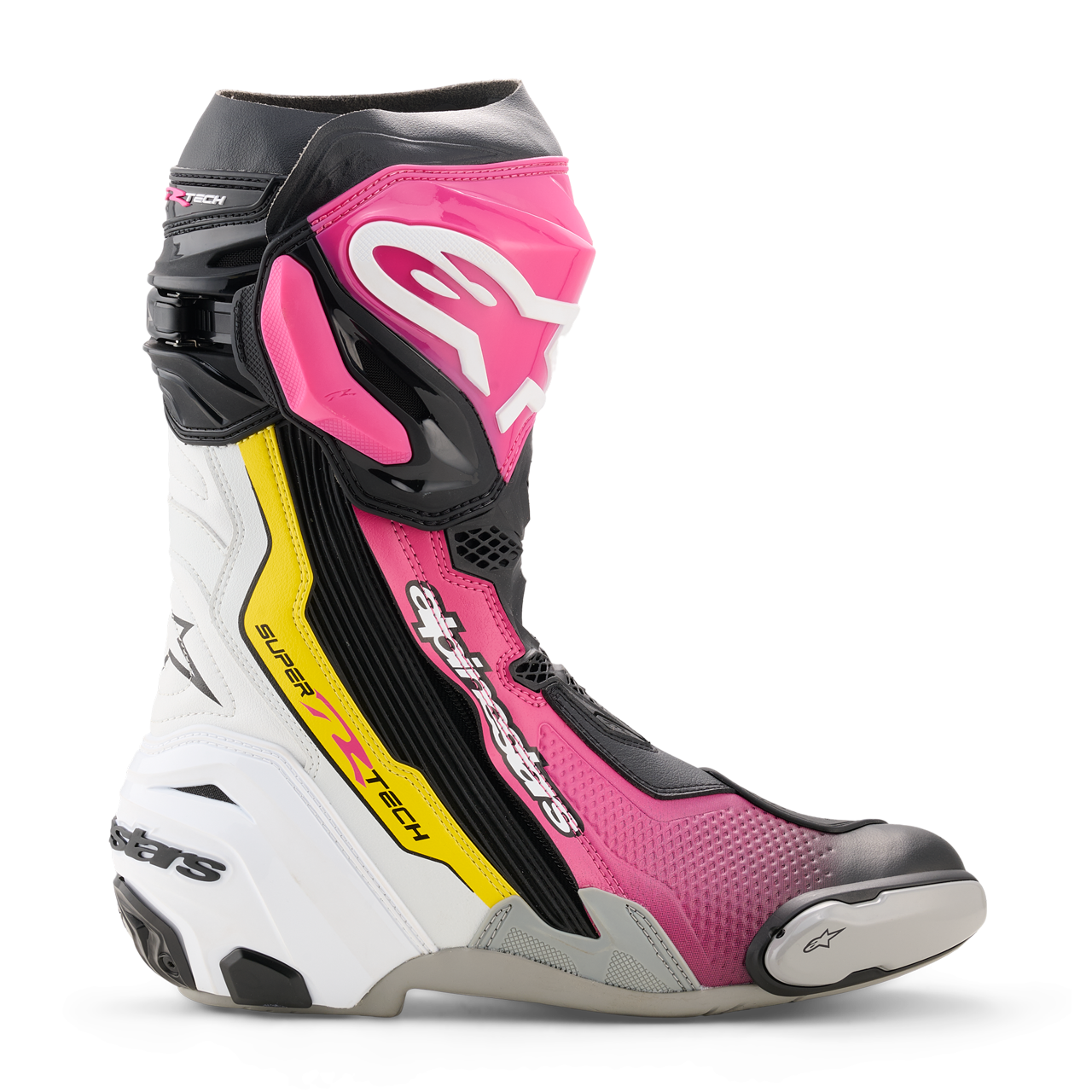 Alpinestars Supertech R MC-Stövlar Svart Magenta/Vit/Gul44