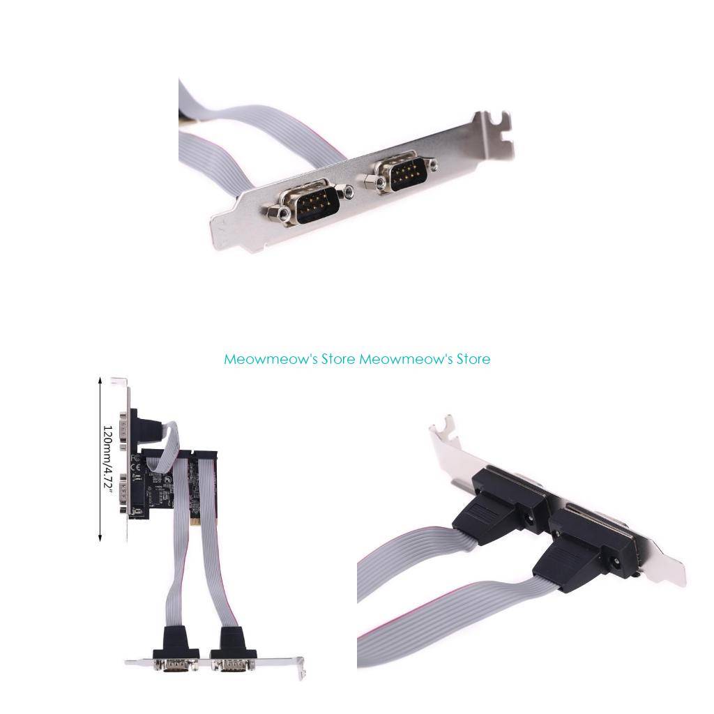 W91A 99100 Chipset PCIe 4 Port Serial Add on Card Multi RS232 DB9 COM Expansion Riser