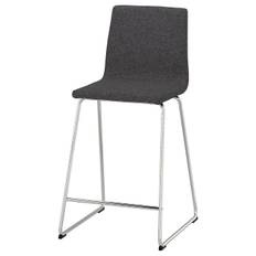 IKEA - LILLÅNÄS barstol, forkromet/Gunnared mørkegrå, 63 cm