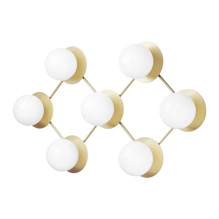 Nuura Liila 7 Vägg-/taklampa Nordic Gold/Opal White
