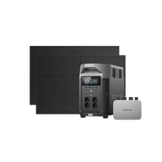 EcoFlow PowerStream Balcony Solar System with 3 kWh Storage 800W - DELTA Pro - 600W + 2x 400W Rigid Solar Panel + DELTA Pro / No / Incl. VAT