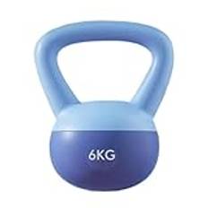 Hantel Mjuk Botten Kettlebell Fitness Slim Arm Träning Rumpa Utrustning Kettlebell Hantel Rumpa Kettlebell Hantelset(Blue,5kg)