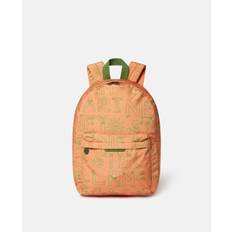 Stella McCartney - Lettering Print Backpack, Woman, Orange