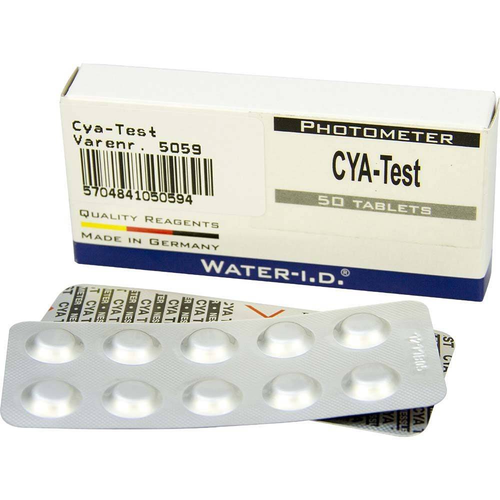 Pool Lab Refill, CYA-Test, 50 tabletters Swim + Fun Tilbehør 5605