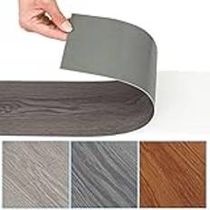 Hebitod PVC-golvbeläggning självhäftande, vinylgolv vattentät halkfri, vinyl laminat halkfria dekorativa golvbrädor för golvvärme – 91,5 cm x 15,2 cm x 1,5 mm – 0,98 m²/7 plattor (klassisk mörk ek)