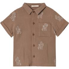 Fliink Hello SS Shirt Stl. 3Y/98 pojkar - Byxor Från Magasin - Pine Bark Cactus Aop (3Y/98)