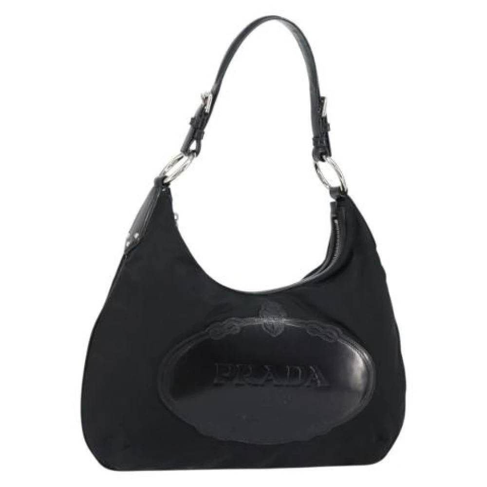 Prada Vintage Pre-owned Nylon Skuldertaske - Vintage - Dame - Sort - ONE SIZE - Uld