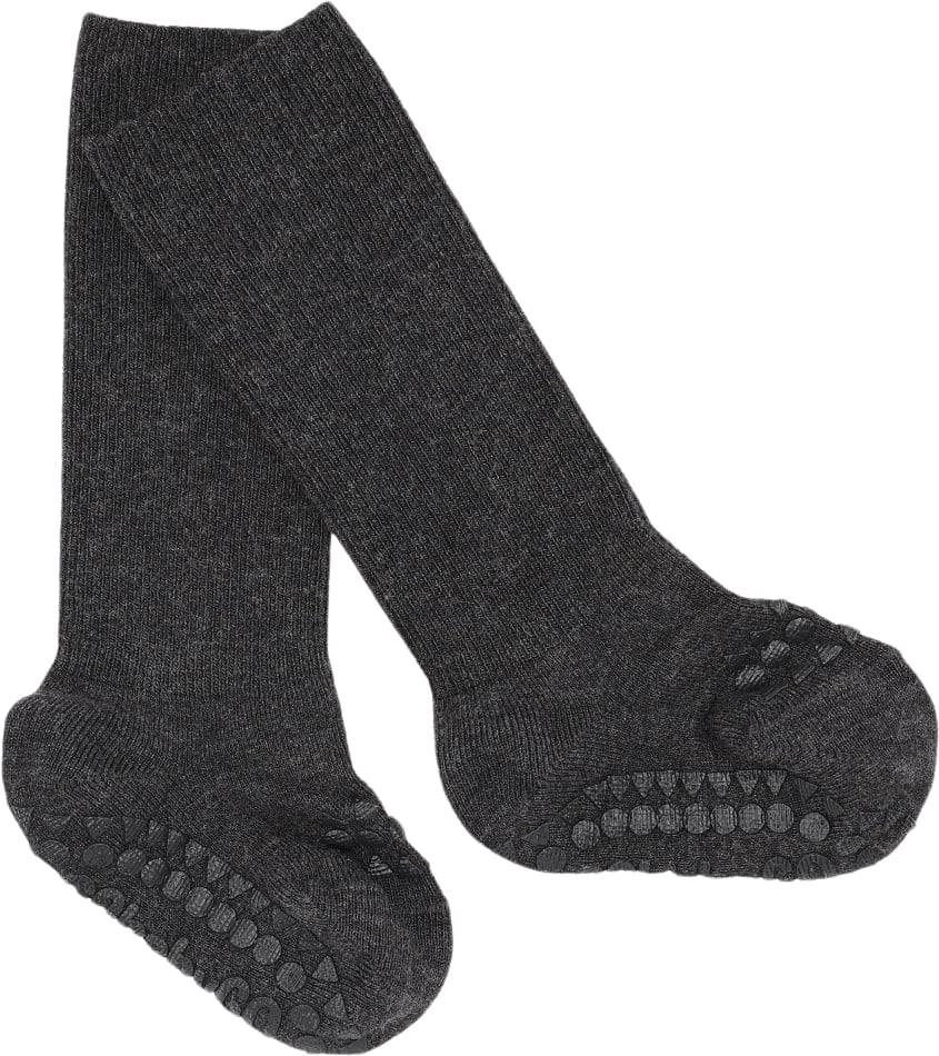 GoBabyGo Nonslip Socks - Bamboo LV Str 20/22 - Dark Grey Melang Strømper Bambus hos Magasin.