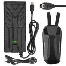 HPGAAVD laddare för Scooter, 42 V 2 A E Scooter laddare för Xiaomi M365/Pro/Pro 2/Mi 3/1s, 18 V-42 V universell elscooter laddare för Ninebot F/E/G30,36 V laddare 2 L förvaringsväska, DC 8 mm