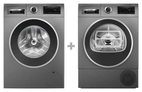 Bosch Wgg246zrdn & Wqg2450rdn Serie 6 Tvätt+Tork Paket