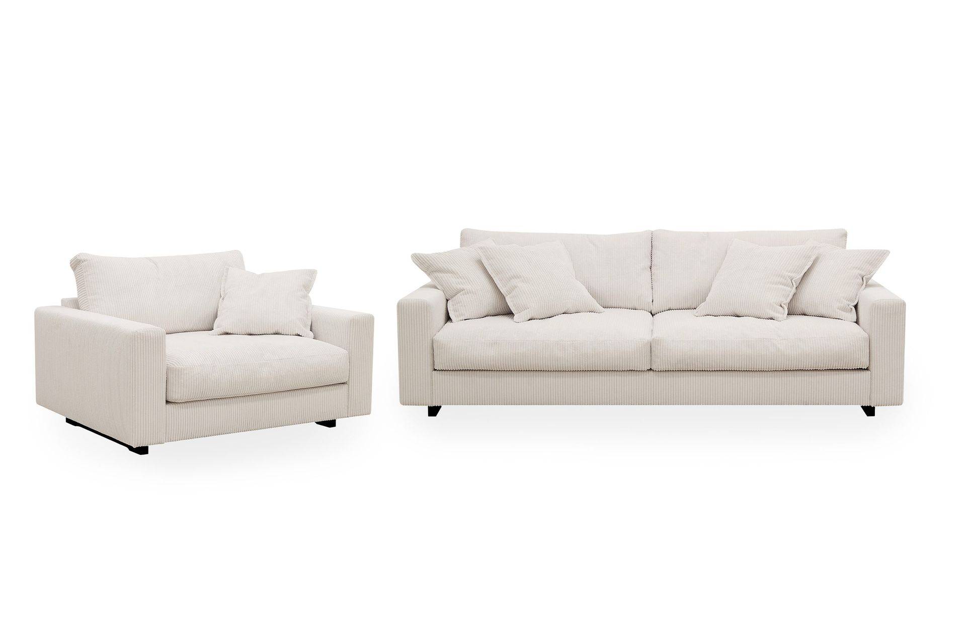 Scandinavian Choice Valencia Soffgrupp Extra Djup 3-sits Soffa + Fåtölj Offwhite